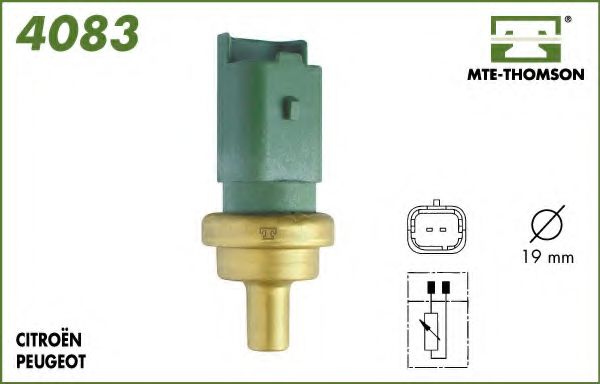 MTE-THOMSON 4083 Датчик температуры охлаждающей жидкости для PEUGEOT 308