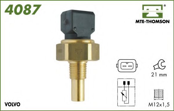 MTE-THOMSON 4087 Датчик температуры охлаждающей жидкости MTE-THOMSON для VOLVO