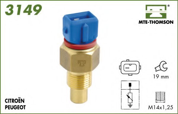 MTE-THOMSON 3149 Датчик давления масла MTE-THOMSON для PEUGEOT