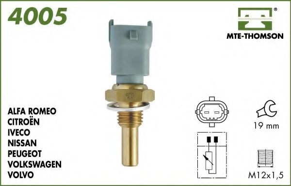 MTE-THOMSON 4005 Датчик температуры охлаждающей жидкости для ALFA ROMEO 159