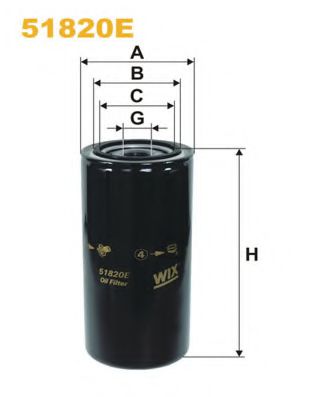 WIX FILTERS 51820E Масляный фильтр для DAF 65