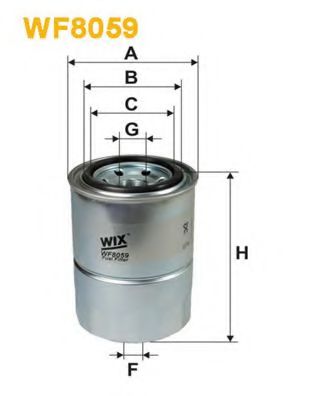 WIX FILTERS WF8059 Топливный фильтр WIX FILTERS для KIA