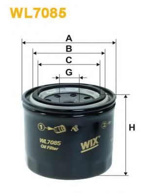 WIX FILTERS WL7085 Масляный фильтр WIX FILTERS для DAEWOO