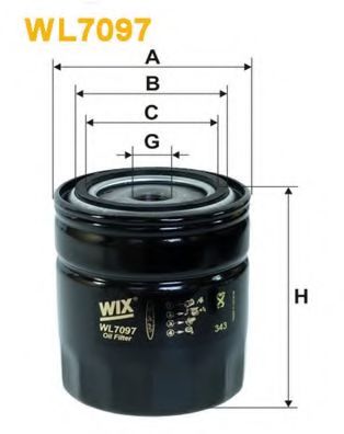 WIX FILTERS WL7097 Масляный фильтр WIX FILTERS для GAZ