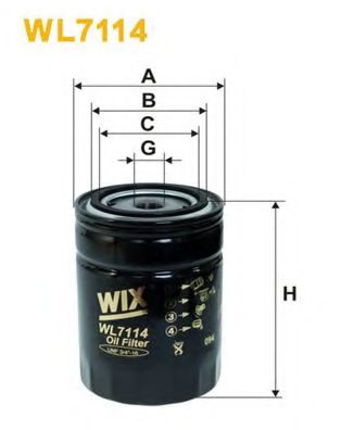 WIX FILTERS WL7114 Масляный фильтр для GAZ