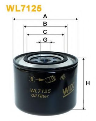 WIX FILTERS WL7125 Масляный фильтр WIX FILTERS для AUDI