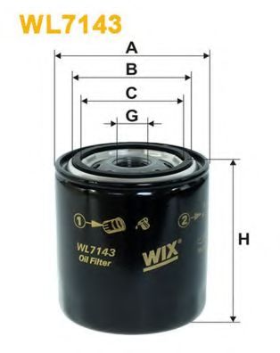 WIX FILTERS WL7143 Масляный фильтр WIX FILTERS для FORD