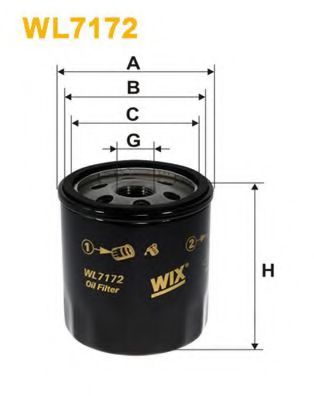WIX FILTERS WL7172 Масляный фильтр для LEXUS