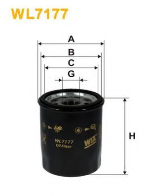 WIX FILTERS WL7177 Масляный фильтр для SUZUKI S-CROSS