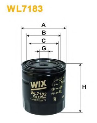 WIX FILTERS WL7183 Масляный фильтр WIX FILTERS 