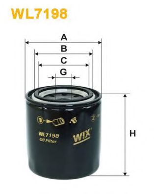 WIX FILTERS WL7198 Масляный фильтр WIX FILTERS 