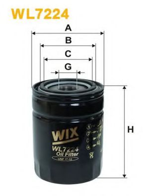 WIX FILTERS WL7224 Масляный фильтр WIX FILTERS 