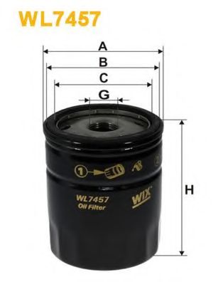 WIX FILTERS WL7457 Масляный фильтр для SMART