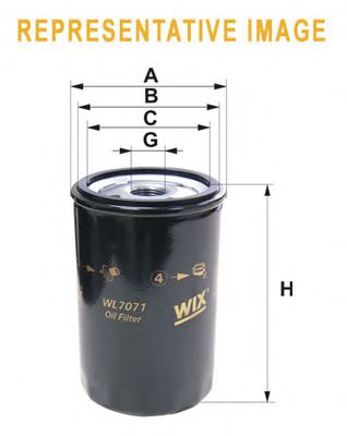 WIX FILTERS WL7503 Масляный фильтр для SEAT MII