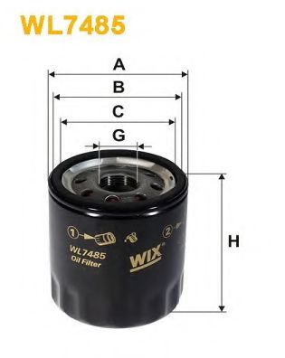 WIX FILTERS WL7485 Масляный фильтр для DODGE
