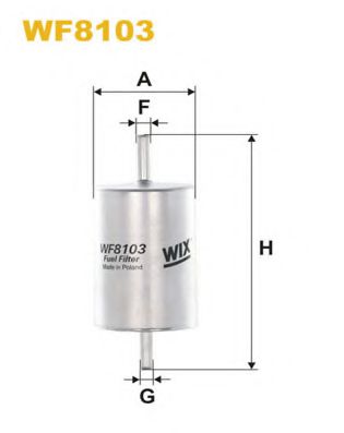 WIX FILTERS WF8103 Топливный фильтр WIX FILTERS для HYUNDAI