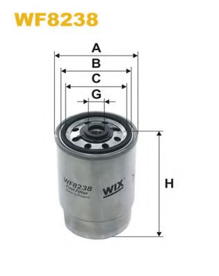 WIX FILTERS WF8238 Топливный фильтр WIX FILTERS для VOLKSWAGEN PASSAT