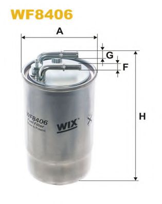 WIX FILTERS WF8406 Топливный фильтр WIX FILTERS для OPEL