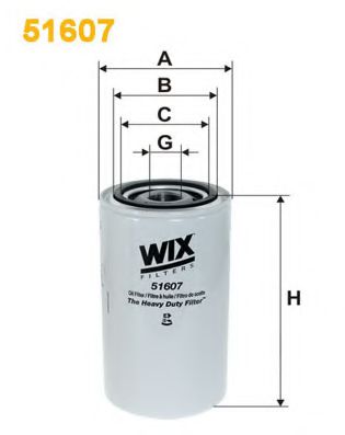 WIX FILTERS 51607 Масляный фильтр для DAF SB