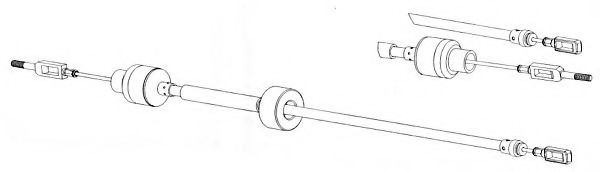 CEF CT01125 Трос, управление сцеплением 