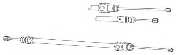CEF FA02295 Трос ручного тормоза для FIAT SCUDONATO