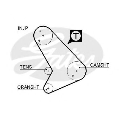 GATES 5338XS Ремень ГРМ 