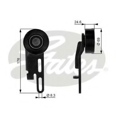 GATES T36071 Натяжной ролик, поликлиновой ремень 