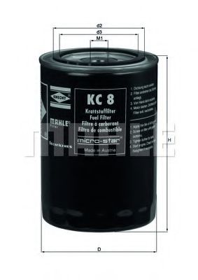 KNECHT KC8 Топливный фильтр KNECHT 