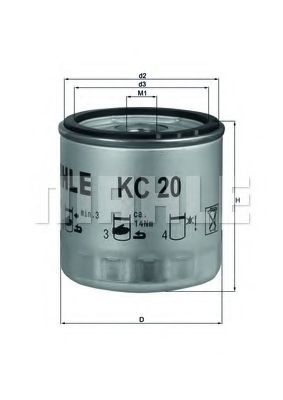 KNECHT KC20 Топливный фильтр для MITSUBISHI DELICA