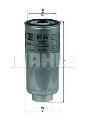 KNECHT KC36 Топливный фильтр для AUDI 100 (4A, C4)