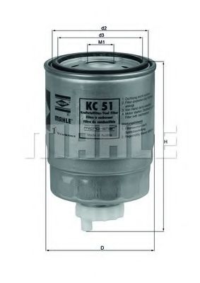 KNECHT KC51 Топливный фильтр для ROVER