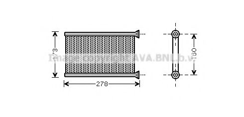 PRASCO BWA6342 Радиатор печки для BMW 1
