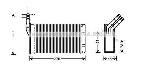 PRASCO CN6055 Радиатор печки для CITROEN