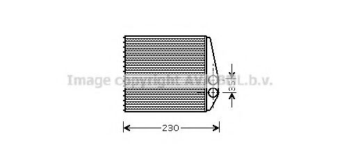 PRASCO OL6355 Радиатор печки для SAAB