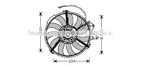PRASCO AI7507 Вентилятор системы охлаждения двигателя PRASCO 