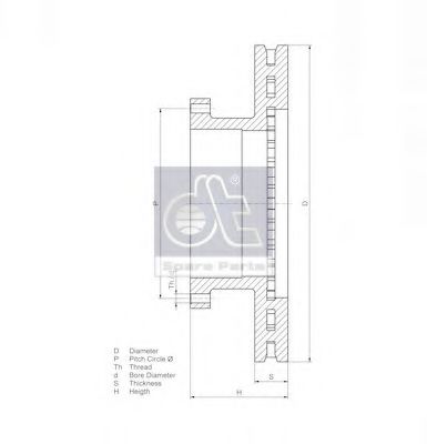 DT 463987 Тормозной диск 