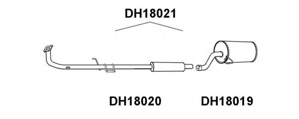 VENEPORTE DH18019 Глушитель выхлопных газов для DAIHATSU MIRA