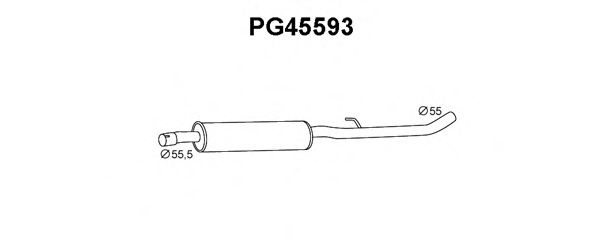 PG45593 VENEPORTE Средний глушитель выхлопных газов PG45593 VENEPORTE Средний глушитель выхлопных газов