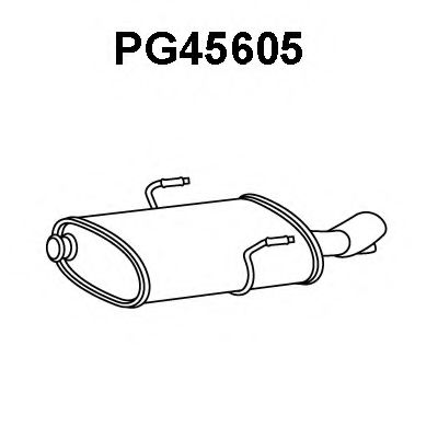 PG45605 VENEPORTE Глушитель выхлопных газов конечный PG45605 VENEPORTE Глушитель выхлопных газов конечный