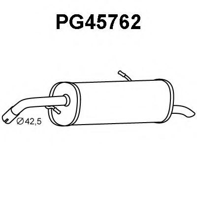 PG45762 VENEPORTE Глушитель выхлопных газов конечный PG45762 VENEPORTE Глушитель выхлопных газов конечный