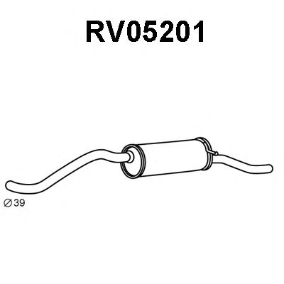 RV05201 VENEPORTE Глушитель выхлопных газов конечный RV05201 VENEPORTE Глушитель выхлопных газов конечный