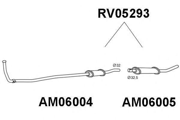 RV05293 VENEPORTE Глушитель выхлопных газов конечный RV05293 VENEPORTE Глушитель выхлопных газов конечный