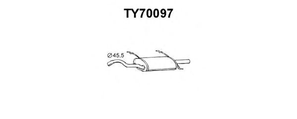 TY70097 VENEPORTE Глушитель выхлопных газов конечный TY70097 VENEPORTE Глушитель выхлопных газов конечный