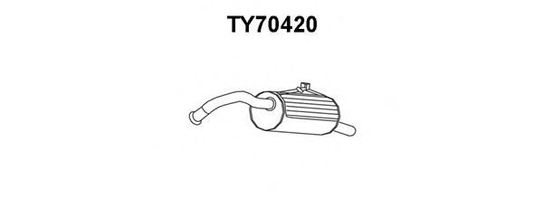 VENEPORTE TY70420 Глушитель выхлопных газов для TOYOTA CYNOS