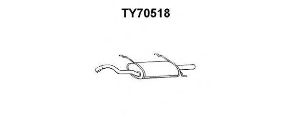 TY70518 VENEPORTE Глушитель выхлопных газов конечный TY70518 VENEPORTE Глушитель выхлопных газов конечный