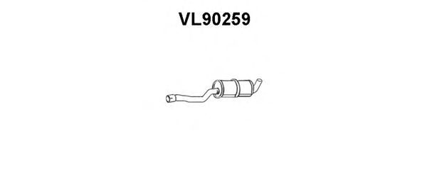 VENEPORTE VL90259 Глушитель выхлопных газов для VOLVO 940 2 (944)
