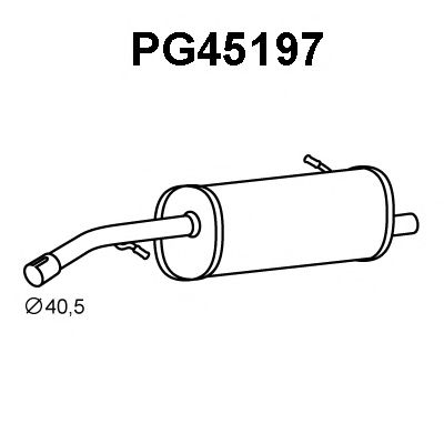 PG45197 VENEPORTE Глушитель выхлопных газов конечный PG45197 VENEPORTE Глушитель выхлопных газов конечный
