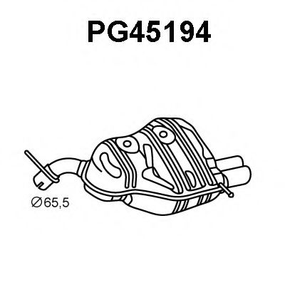 PG45194 VENEPORTE Глушитель выхлопных газов конечный PG45194 VENEPORTE Глушитель выхлопных газов конечный