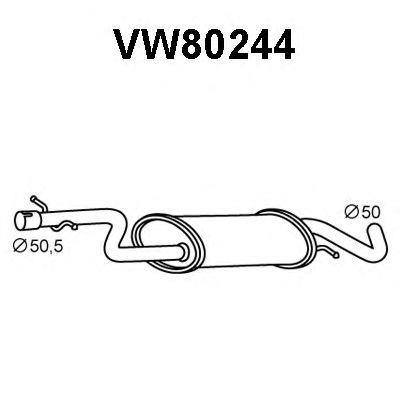 VW80244 VENEPORTE Предглушитель выхлопных газов VW80244 VENEPORTE Предглушитель выхлопных газов