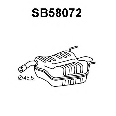 SB58072 VENEPORTE Глушитель выхлопных газов конечный SB58072 VENEPORTE Глушитель выхлопных газов конечный
